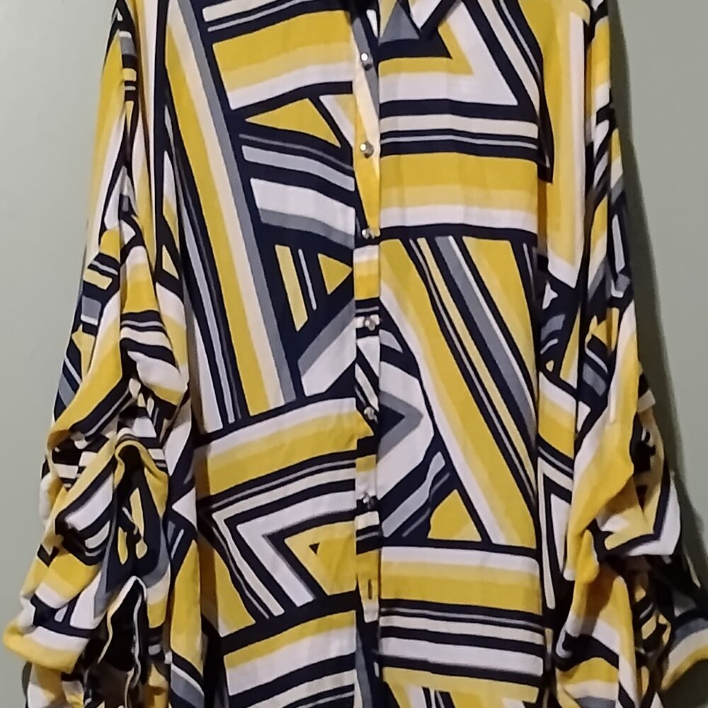 Ashley Stewart 30/32 Button Down Blouse